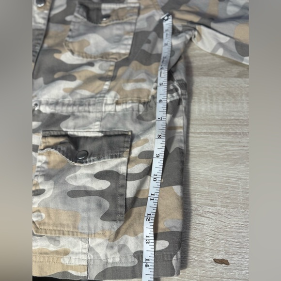 BKE BUCKLE WOMEN'S 100% COTTON DRAWSTRINGS CAMO FIELD JACKET COAT MILITARY TOP~L - Picture 13 of 14